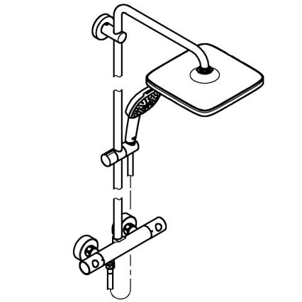 GROHE 26697001 - VITALIO COMFORT 250 Shower System 250 × 250 mm Polished Chrome