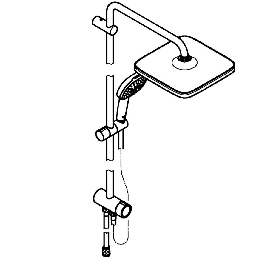 GROHE 266982431 - Shower system VITALIO COMFORT 250 390 mm black