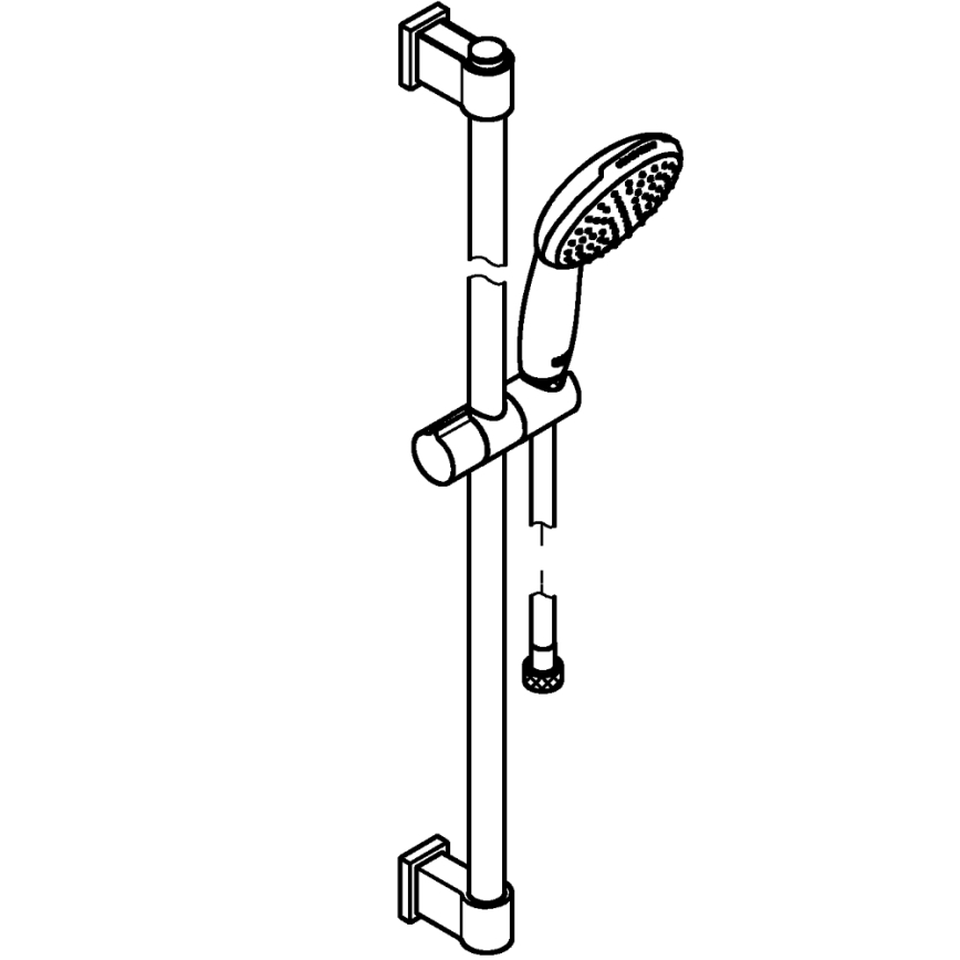 GROHE 26953001 - VITALIO START 110 900 mm Shower Set, Polished Chrome