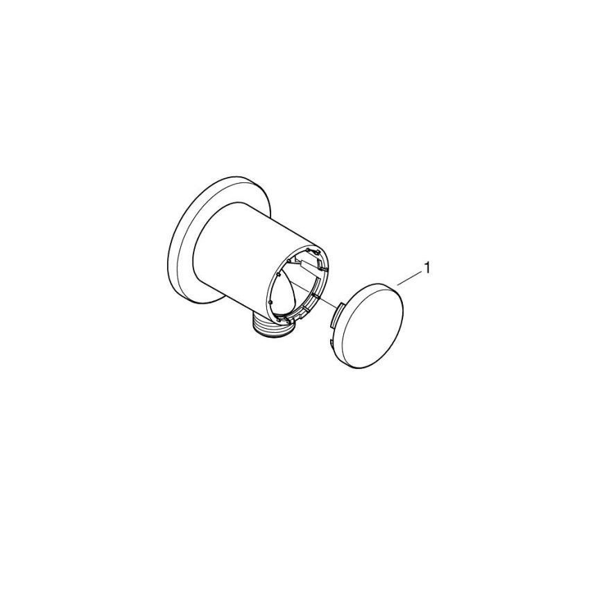 GROHE 26963001 - VITALIO UNIVERSAL 12” wall elbow, polished chrome