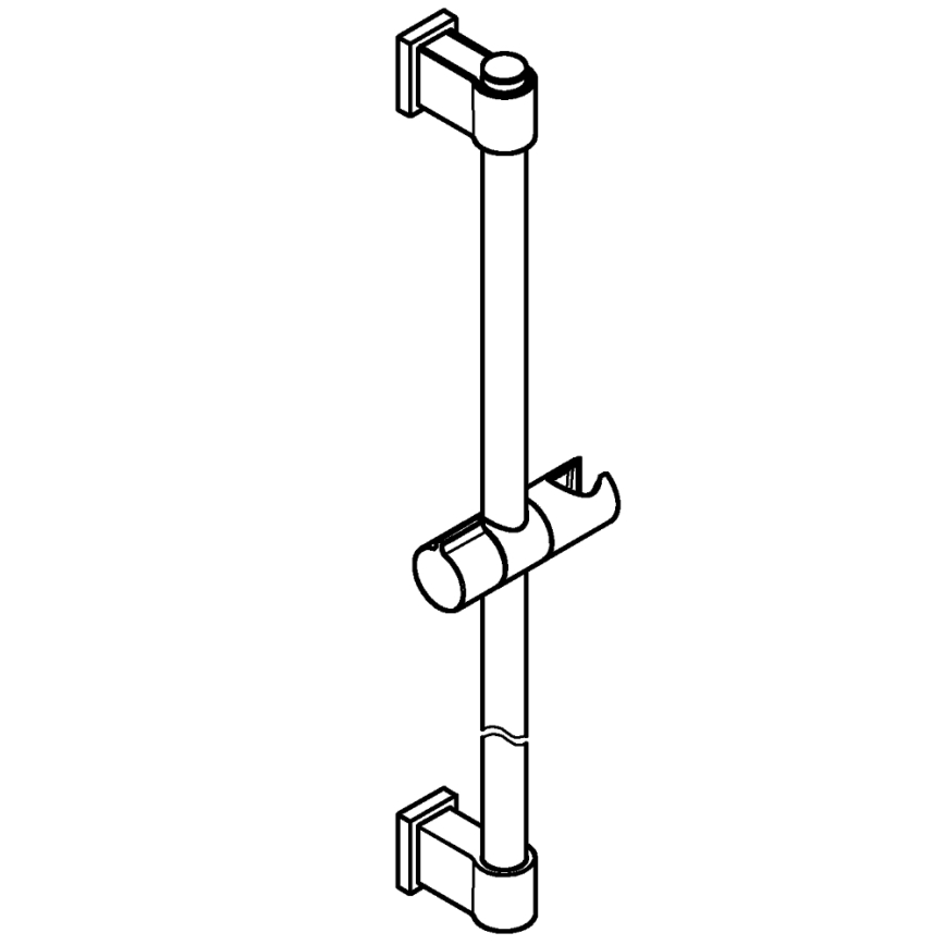 GROHE 26970001 - VITALIO UNIVERSAL 1150 mm Shower Rail, Polished Chrome