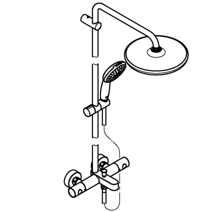 GROHE 269882431 - VITALIO START SYSTEM 250 390 mm Shower System, Black