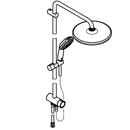 GROHE 26989001 - VITALIO START SYSTEM 250 390 mm Shower System, Polished Chrome