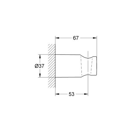 GROHE 27056000 - RAINSHOWER Wall-Mounted Shower Holder, Polished Chrome