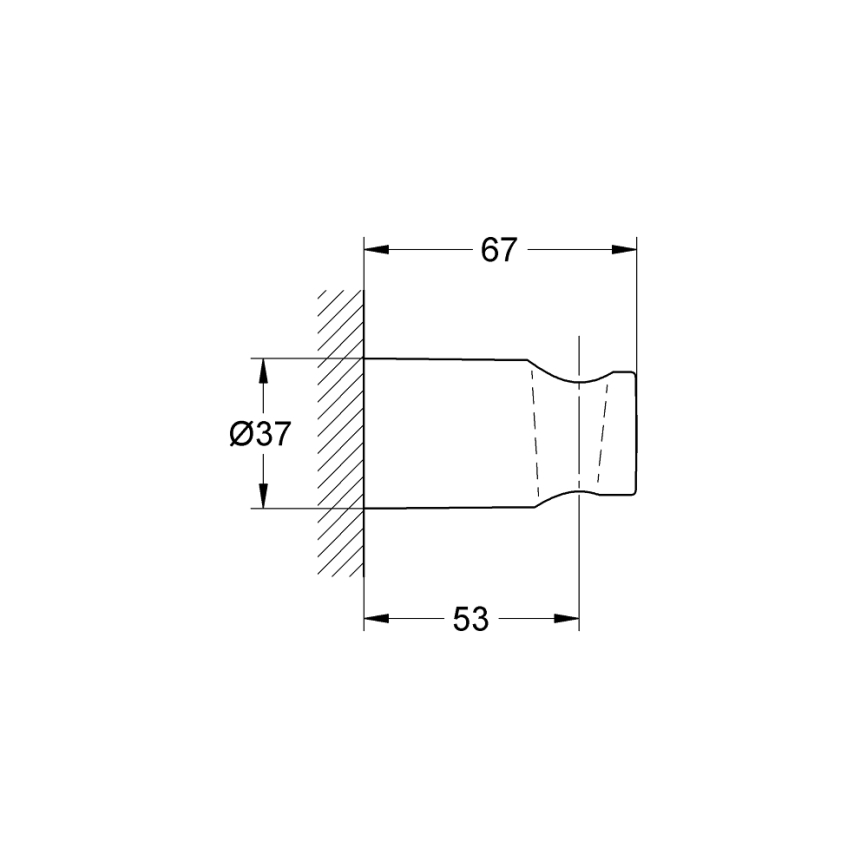 GROHE 27056000 - RAINSHOWER Wall-Mounted Shower Holder, Polished Chrome