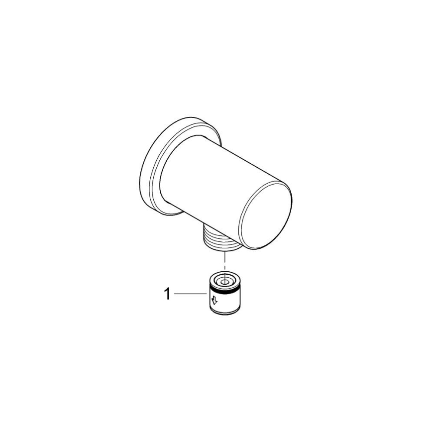 GROHE 27057DC0 - Wall-mounted elbow RAINSHOWER DN 15 stainless steel