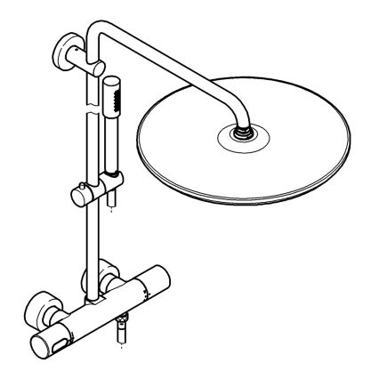 GROHE 27174001 - Shower system RAINSHOWER SYSTEM 400 450 mm polished chrome