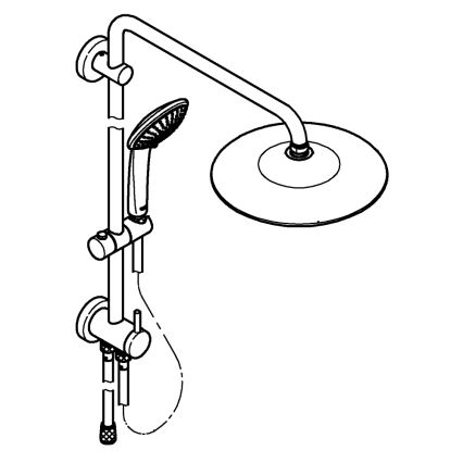 GROHE 27421002 - EUPHORIA 260 Shower System, Polished Chrome