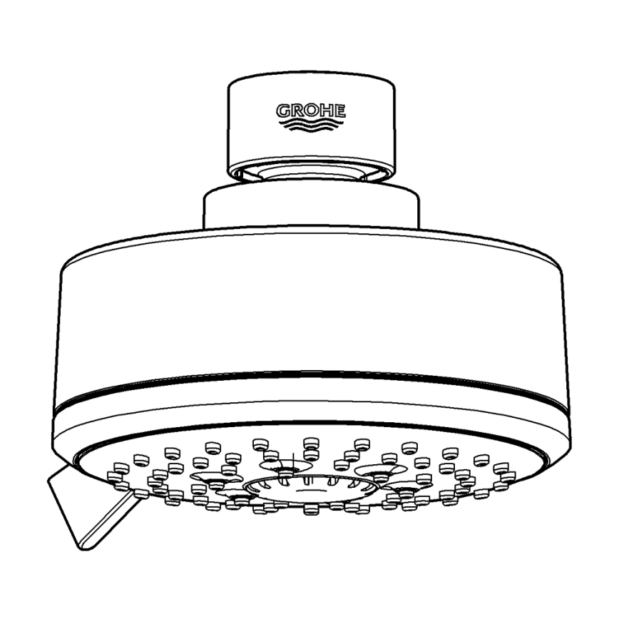 GROHE 27591001 - TEMPESTA COSMOPOLITAN 100, 100 mm Shower Head, Polished Chrome