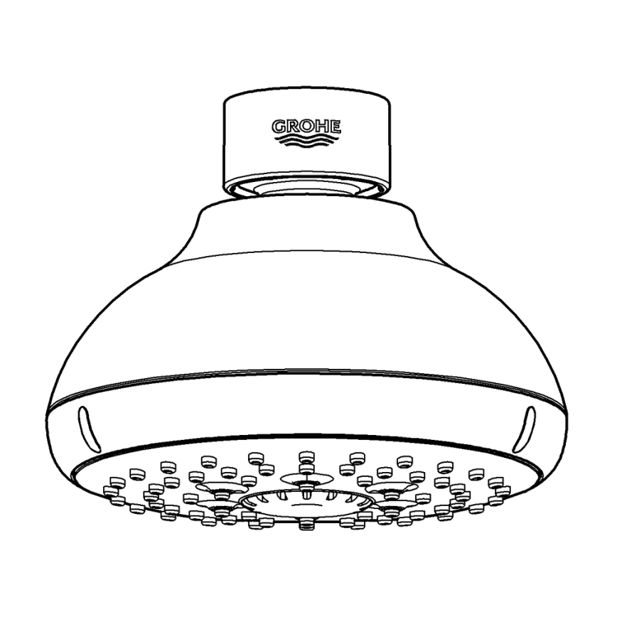 GROHE 27606001 - NEW TEMPESTA 100 Overhead Shower 100 mm Polished Chrome