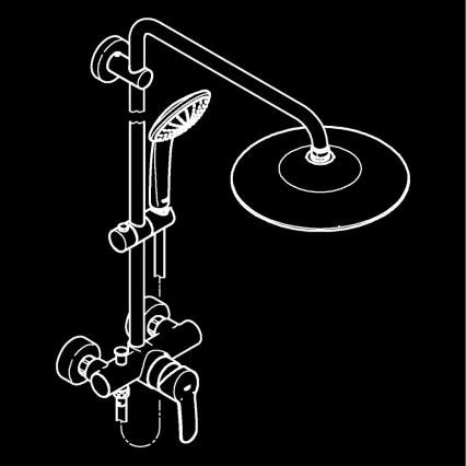 GROHE 27684001 - VITALIO JOY 260 450 mm Shower System in Polished Chrome