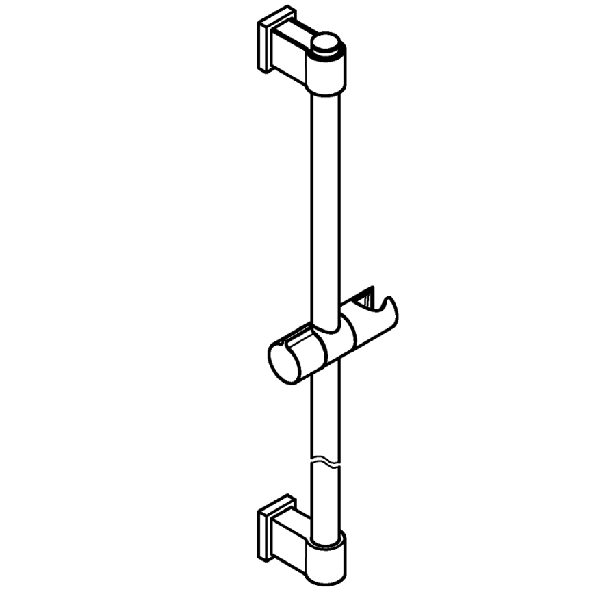 GROHE 27724001 - VITALIO UNIVERSAL 600 mm Shower Rail, Polished Chrome