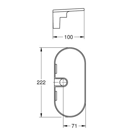 GROHE 27725001 - VITALIO UNIVERSAL Shelf 222 x 100 mm White
