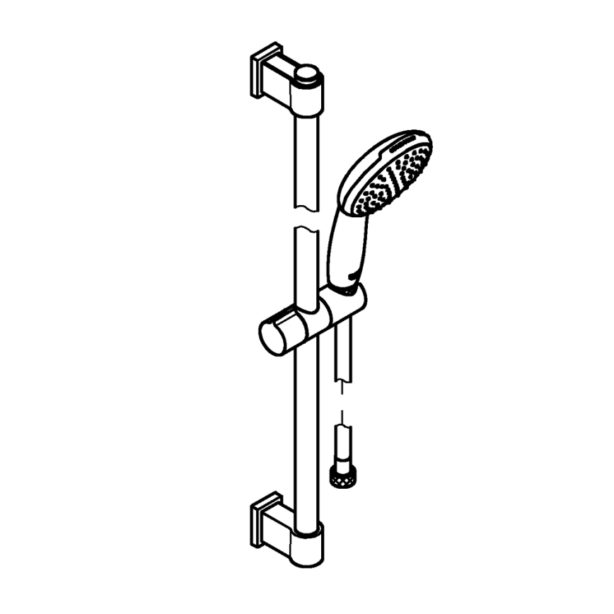 GROHE 27942001 - VITALIO START 110 600 mm Shower Set, Polished Chrome