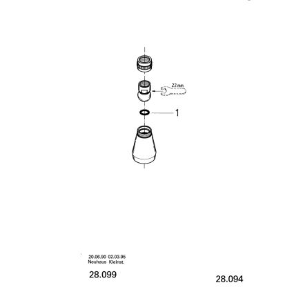 GROHE 28094000 - 50 mm Shower Head, Polished Chrome