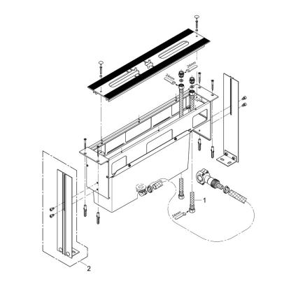 GROHE 29037000 - Mounting body for 45-hole bath mixer, polished chrome