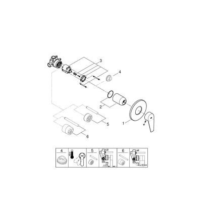 GROHE 29040001 - BAUEDGE Shower Mixer, Polished Chrome
