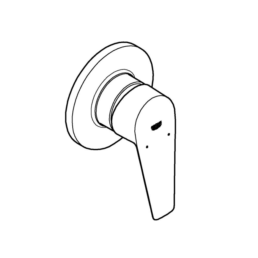 GROHE 29040001 - BAUEDGE Shower Mixer, Polished Chrome