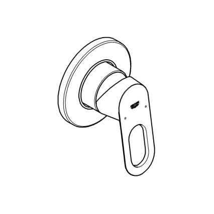 GROHE 29042000 - BAULOOP Shower Mixer, Polished Chrome