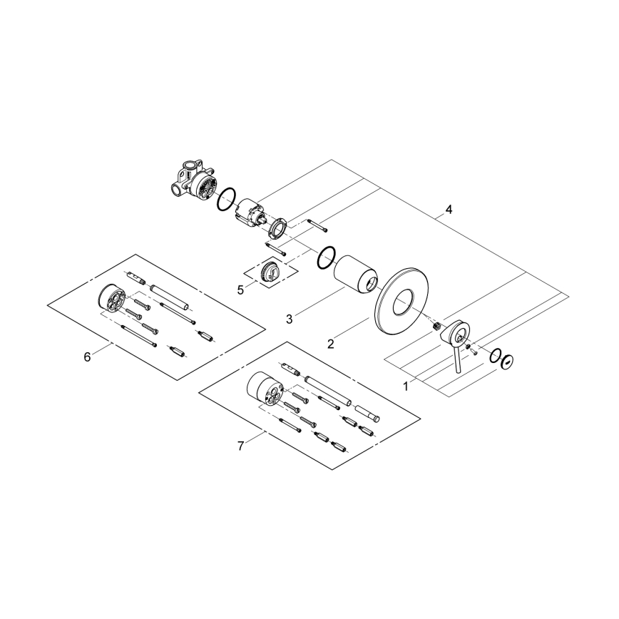 GROHE 29048000 - BAUCLASSIC Shower Mixer, Polished Chrome
