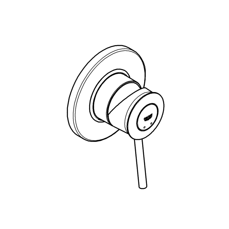 GROHE 29048000 - BAUCLASSIC Shower Mixer, Polished Chrome