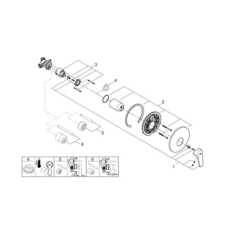 GROHE 29116000 - START FLOW Shower Mixer, Polished Chrome