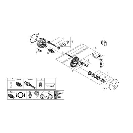 GROHE 29120000 - GROHTHERM SMARTCONTROL thermostatic concealed shower mixer + chrome holder