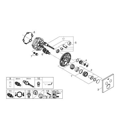 GROHE 29124A00 - GROHTHERM SMARTCONTROL Thermostatic Mixer, Graphite