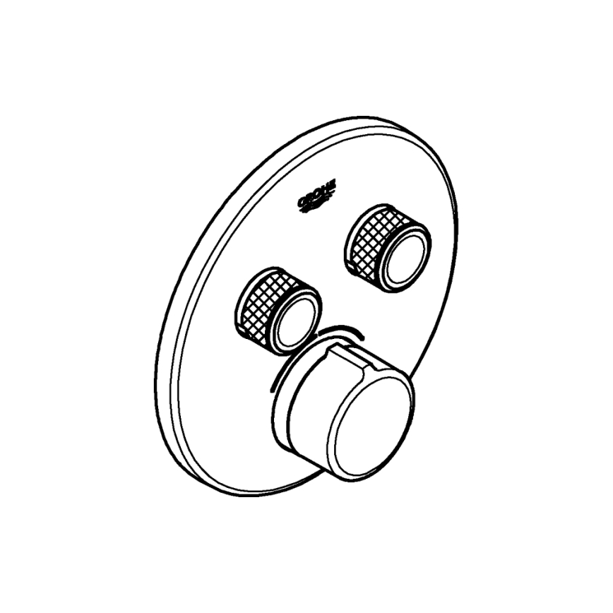 GROHE 29145000 - SMARTCONTROL Concealed Mixer Escutcheon, Polished Chrome