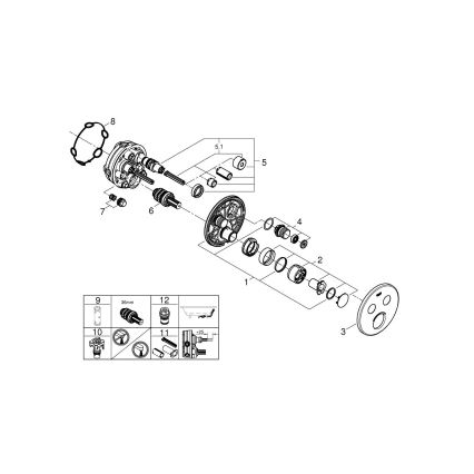 GROHE 29145000 - SMARTCONTROL Concealed Mixer Escutcheon, Polished Chrome