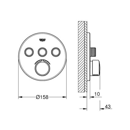 GROHE 29146000 - SMARTCONTROL Faucet, Polished Chrome