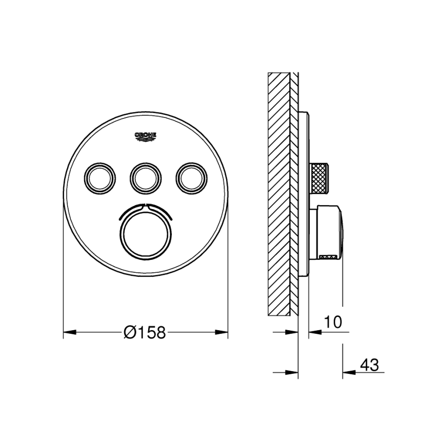 GROHE 29146000 - SMARTCONTROL Faucet, Polished Chrome