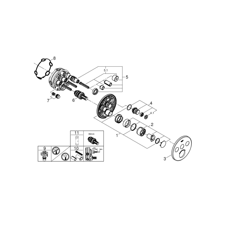 GROHE 29146000 - SMARTCONTROL Faucet, Polished Chrome