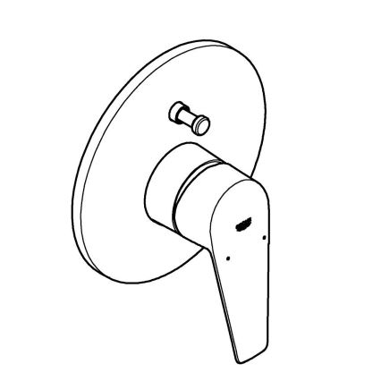 GROHE 29190001 - BAUEDGE Bath Mixer DN 15, Polished Chrome