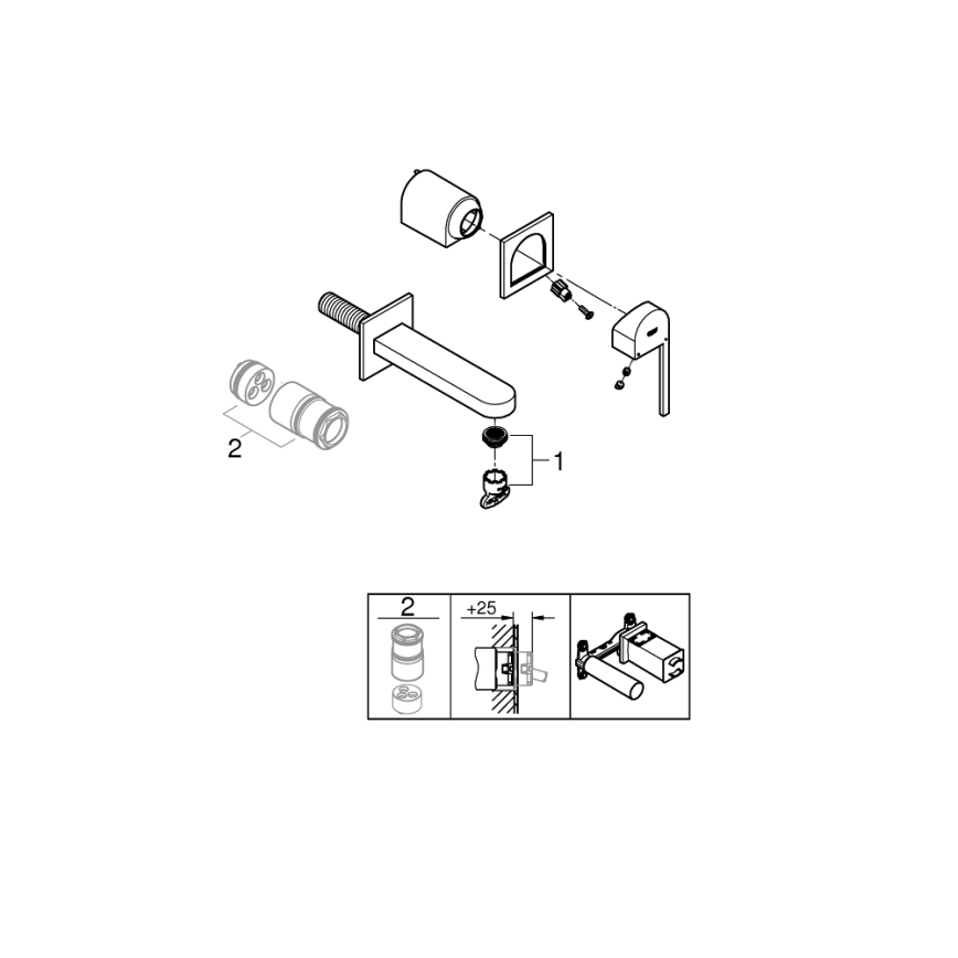 GROHE 29306003 - PLUS Basin mixer 203 mm Polished Chrome