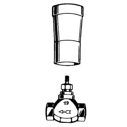 GROHE 29800000 - Lower body for concealed valve DN 15, brass