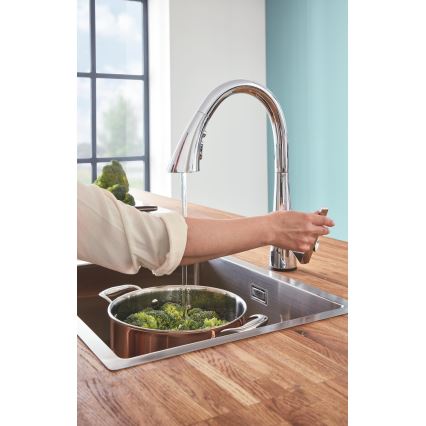 GROHE 30219002 - ZEDRA TOUCH Electronic Kitchen Faucet, Polished Chrome