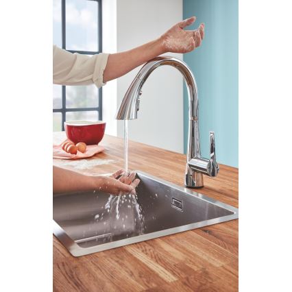 GROHE 30219002 - ZEDRA TOUCH Electronic Kitchen Sink Faucet, Polished Chrome