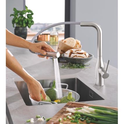 GROHE 30270DC0 - ESSENCE kitchen sink faucet, stainless steel