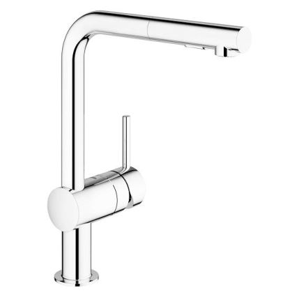 GROHE 30274000 - Kitchen faucet with L-shaped spout, polished chrome finish