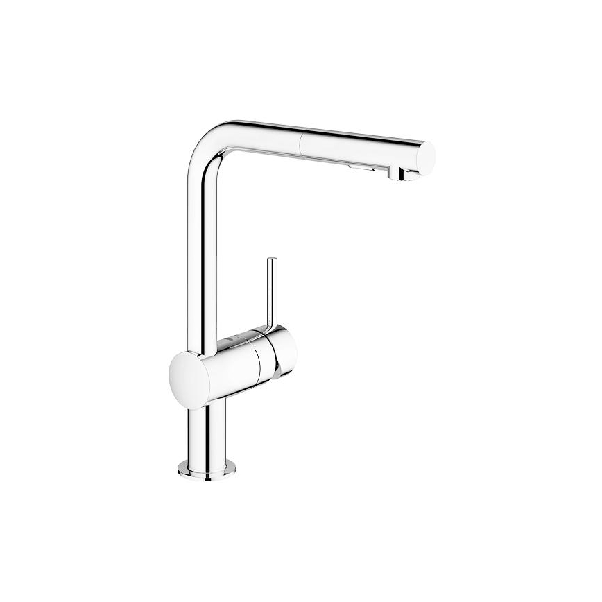 GROHE 30274000 - Kitchen faucet with L-shaped spout, polished chrome finish