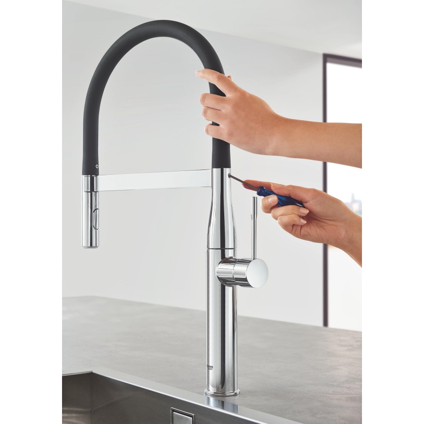 GROHE 30294000 - ESSENCE 530 mm Kitchen Faucet, Polished Chrome