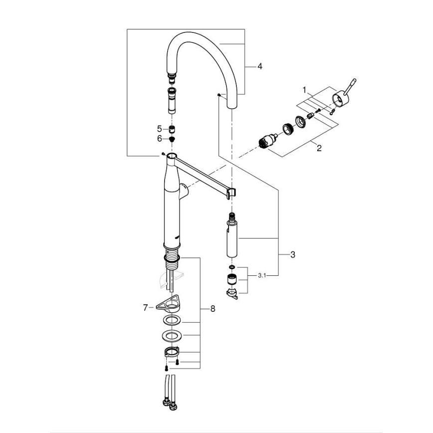 GROHE 30294A00 - ESSENCE Kitchen Faucet, Graphite