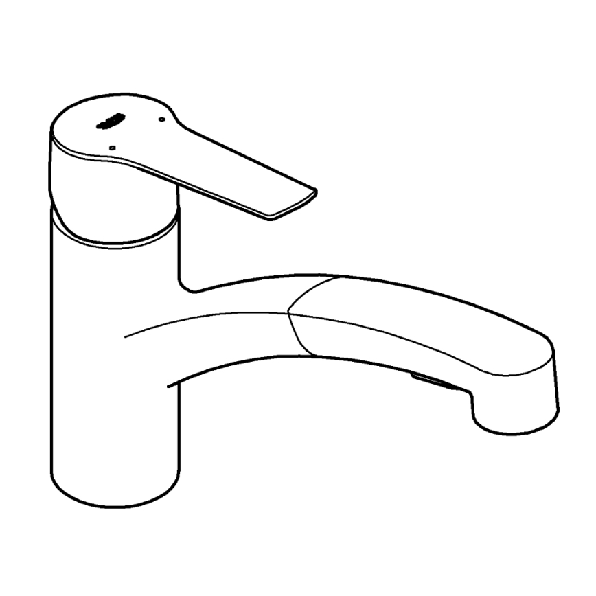 GROHE 303072431 - START Sink Mixer 185 × 227 mm, Black