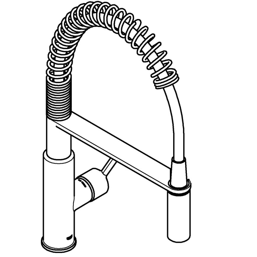 GROHE 30361000 - GET 455 mm Kitchen Faucet, Polished Chrome