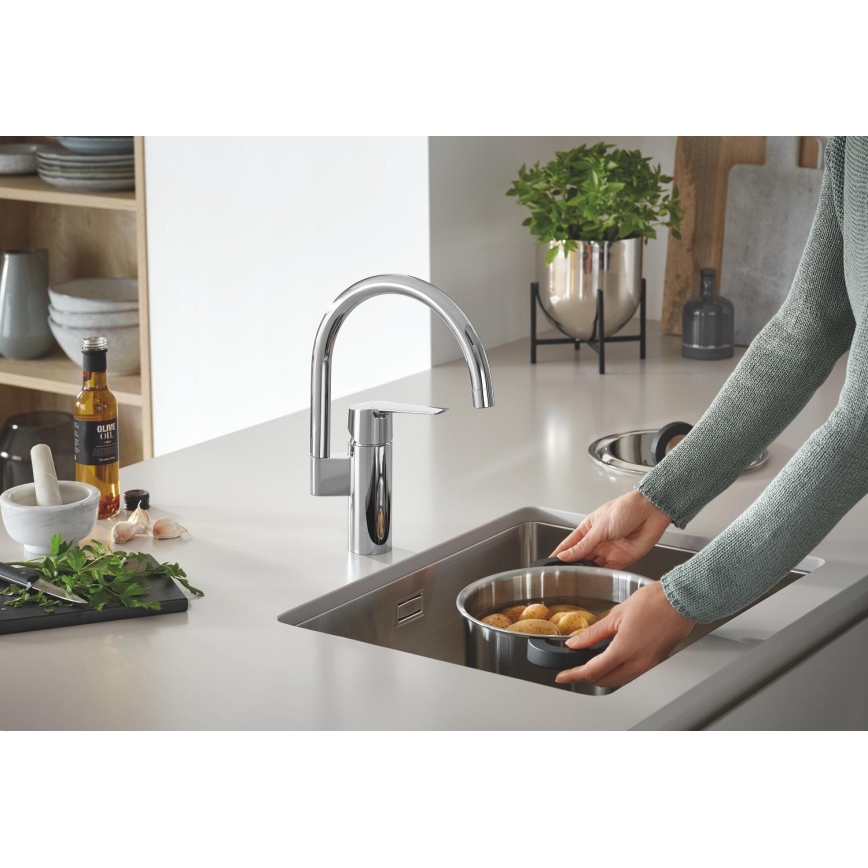 GROHE 30469000 - START Sink mixer with high spout, polished chrome