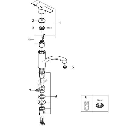 GROHE 30530002 - START Kitchen Faucet, Polished Chrome