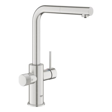 GROHE 30590DC0 - BLUE PURE stainless steel kitchen faucet with pull-out spout
