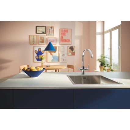 GROHE 30592000 - BLUE PURE StartCurve 411 mm sink mixer, polished chrome