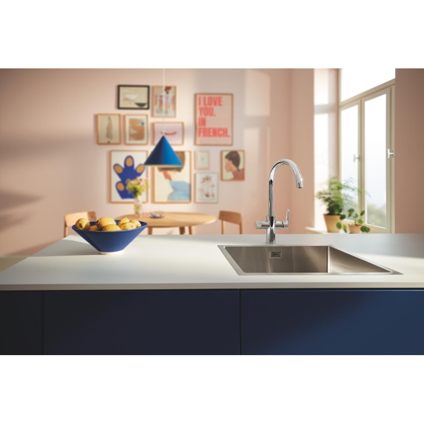 GROHE 30592000 - BLUE PURE StartCurve 411 mm sink mixer, polished chrome